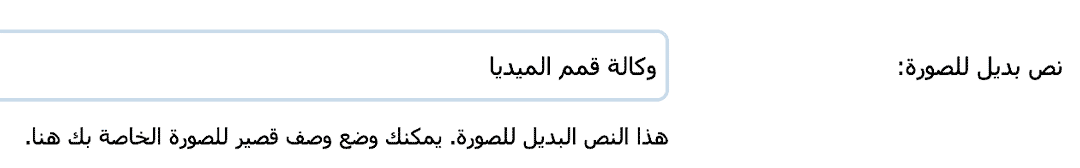 خانة النص البديل للصورة